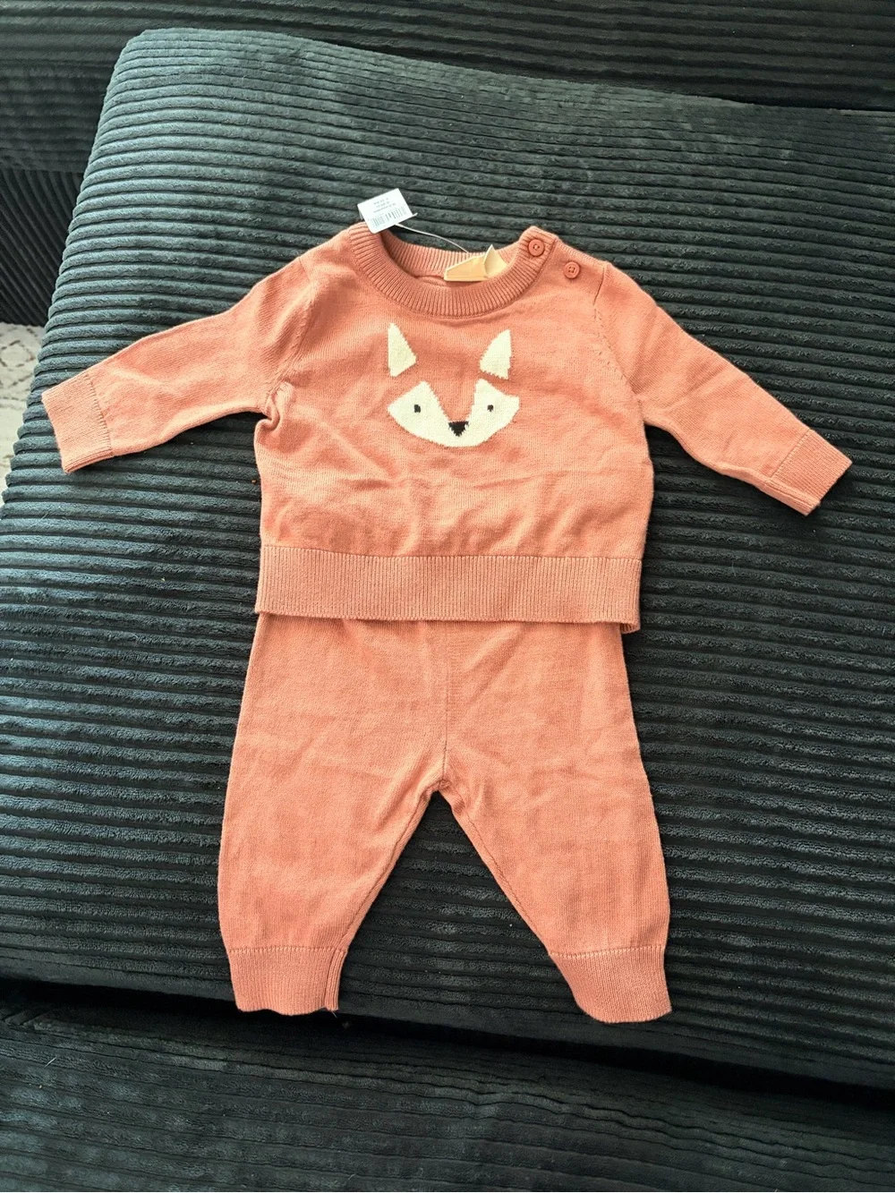 GAP Coral Knit Fox Pajama Set